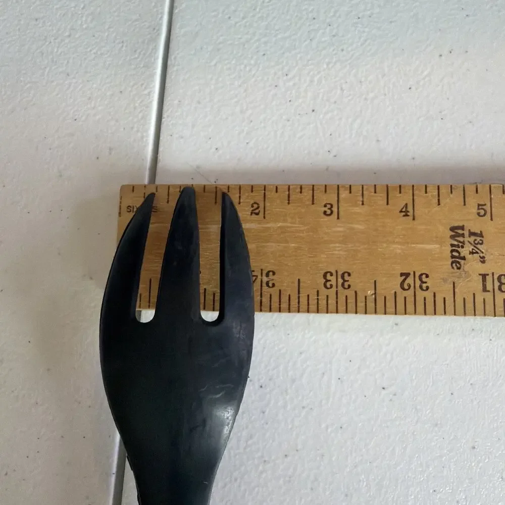 13” Farberware Spatula spoon Slotted Turner lot of 2 Black Nylon Plastic USA